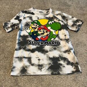 Boys short sleeve tie-dye, Mario T-shirt, size 4
